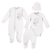 Kojenecký set do porodnice Mellow 4dílný bílý Eevi