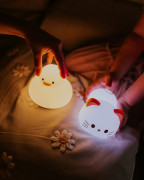 LED silikonová noční lampička Rgb se zvukem - kočička Mary's