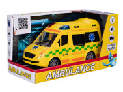 Auto ambulance CZ 21,5cm 1:20 na setrvačník na baterie se světlem a zvukem