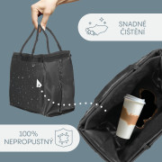 Odpadkový koš do auta vodotěsný s víkem black Zopa