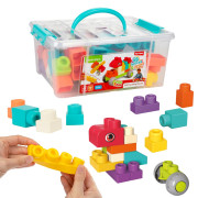 Kostky stavebnice 48 ks plastové v plastovém kufříku 26 x 12 x 19 cm