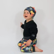 Dětské tepláky s vysokým pasem Smile - šedá Esito