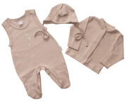 Souprava do porodnice 3 dílná Králíček MKcool Cappuccino