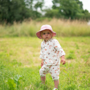 Dětské bílé kraťasy mušelín Motýlek Esito