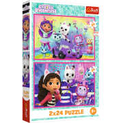 Puzzle Hraní s Gabby 2 v 1 Gábinčin kouzelný domeček  2 x 24 dílků