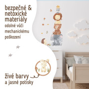 Nástěnné samolepky do dětského pokoje, Animal Pyramid Sipo