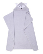 Dětská osuška s kapucí Liška šedá