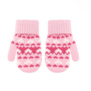 Zimní žakárové rukavice palcové 9 - 11 let