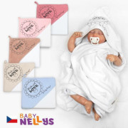 Dětská termoosuška s kapucí Made with Love 80 x 80 cm