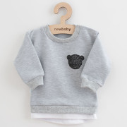 Kojenecká souprava tričko a tepláčky New Baby Brave Bear ABS šedá