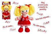 Slovensky zpívající hadrová panenka Lucka 30 cm