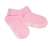 Kojenecké ponožky protiskluzové - Sv. růžové Risocks