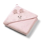 Dětská osuška s kapucí babyono 100x100 cm Králík Růžová