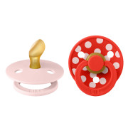 Anatomický dudlík z prírodního kaučuku Colour Polka 2 ks 0 - 6 měsíců Bibs