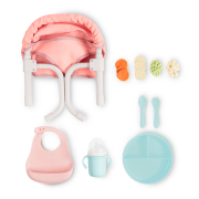 Židlička ke stolu pro panenky s doplňky LullaBaby