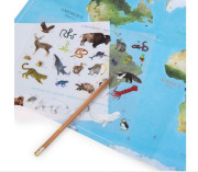 Mapa světa s propisovacími obrázky Moulin Roty