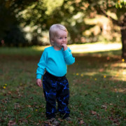 Dětské tepláky s vysokým pasem Blesk - černá Esito