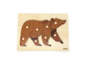 Dřevěná montessori vkládačka Viga - medvěd