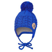 Čepice pletená zavazovací copánky LA Outlast ® Modrá
