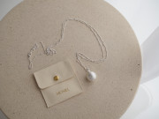 Těhotenský šperk bola Moon stříbrná s broušeným povrchem + řetízek Moniel