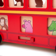 Dřevěný autobus se zvířátky Bigjigs Toys