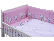 Dětská postýlka s kompletní výbavou Toro Scarlett 120 x 60 cm - růžová