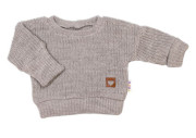 Rostoucí oversize pletený svetřík pro miminko béžový Baby Nellys