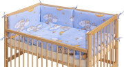 Dětská postýlka s kompletní výbavou 120 x 60 cm, mráček modrá Scarlett 