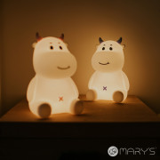 LED silikonová noční lampička Rgb - kravička Mary's 