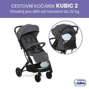 Kubic 2 cestovní kočárek 0 m - 22 kg Asalvo
