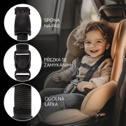Zámek bezpečnostních pásů pro autosedačky Deluxe Black Zopa