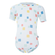 Body tenké tričko TISK KR Outlast®UV 50+ bleděmodrá kostičky 