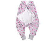 Letní spací pytel s nožičkami bambus šedý s puntíky Kaarsgaren 