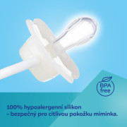 Dudlík svítící silikonový symetrický Love Mum & Dad 6 - 18 m, 2 ks Canpol babies