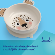 Miska s ušima a přísavkou BabiesBoo 400 ml béžová Canpol babies