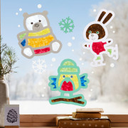 Kreativní sada První nalepování zvířátka ve sněhu Haba