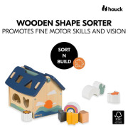 Hauck dřevěný Domeček vkládací Sort N Build 8 ks