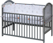 Dětská postýlka s kompletní výbavou120 x 60 cm šedá Labra Scarlett 