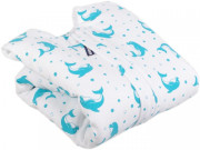 Letní bio spací pytel s nohavicemi delfínci aqua Kaarsgaren