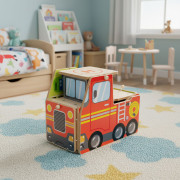 Montessori dřevěná garáž 2v1 Hasič