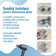 Ochrana rohů a hran skleněného nábytku šedá pěnová, sada 4 ks Sipo