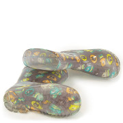 Dětské holínky PVC potisk zvířátka PL0042-18 hnědá Pidilidi