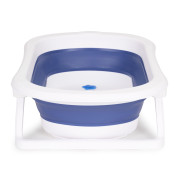 Dětská skládací vanička s odtokem modrá