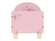 Postýlka pro panenky dřevěná s peřinkou Pink Little Dutch