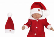 Vánoční pletená čepice Baby Santa Z&Z, červená