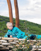 Softshellová bunda dětská Medvědi tyrkysová Wamu