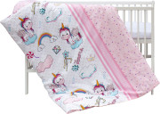 Dětská postýlka s kompletní výbavou 120 x 60 cm bílá Oniko Scarlett 