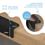 Ochranná páska pěnová pro ochranu hran a rohů nábytku 2 m Sipo