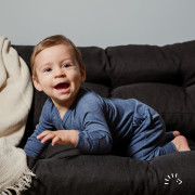 Kojenecké kalhoty merino vlna Ocean Mélange PoPoLiNi
