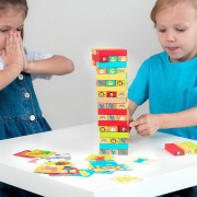 Dětská dřevěná hra Jenga - „Hádej, kdo“ Lucy & Leo
